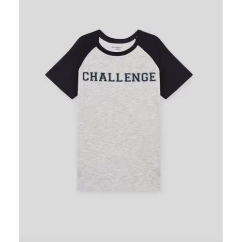 T-Shirt Manches Courtes En Coton Bio Gris Clair (Monoprix Kids)