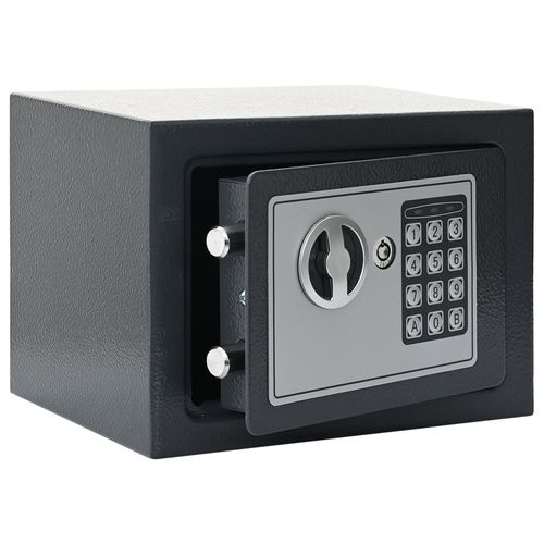 vidaXL Coffre-fort numérique électronique Gris Foncé 23x17x17 cm Acier