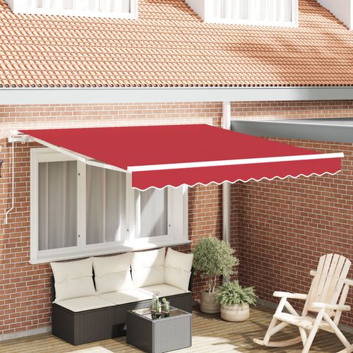 Vidaxl Store Manuel Rétractable Rouge 350x250 Cm