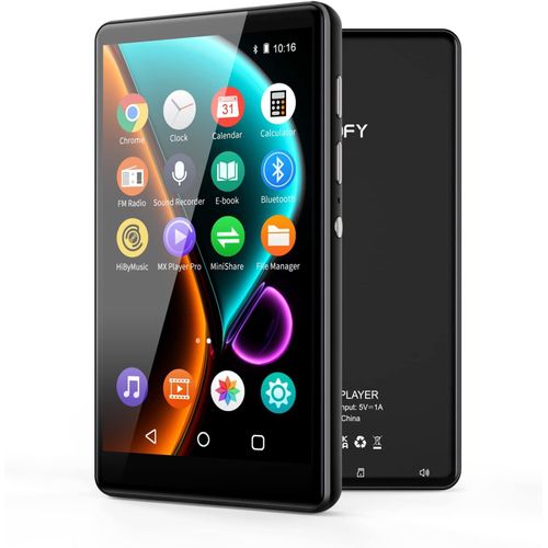 Lecteur MP3 de 4 pouce avec Bluetooth et WiFi 80 go noir