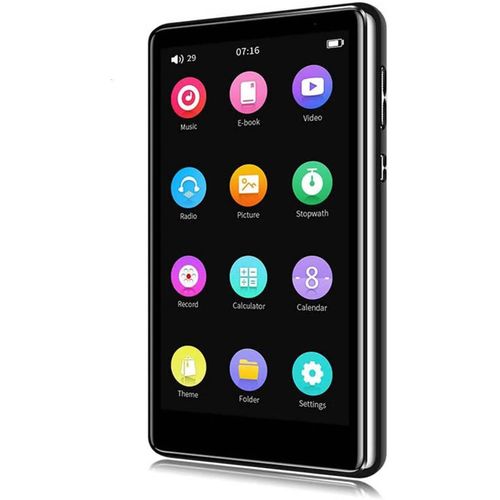 Lecteurs MP3 de 4 pouce 16 go Bluetooth 5.0 noir