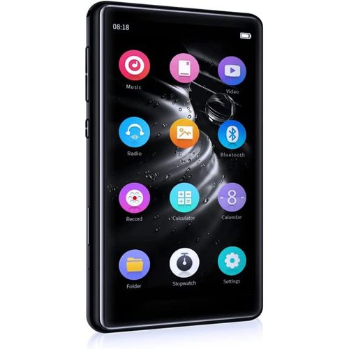 Lecteurs MP3 de 4 pouce 32 go Bluetooth 5.0 noir