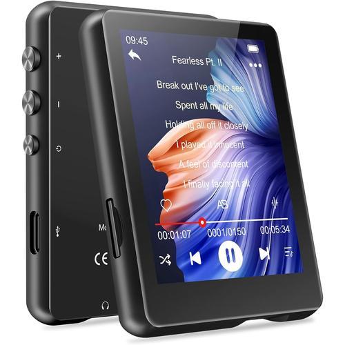 Lecteur MP3 de 2,4 pouce 32 go Bluetooth 5.0 noir