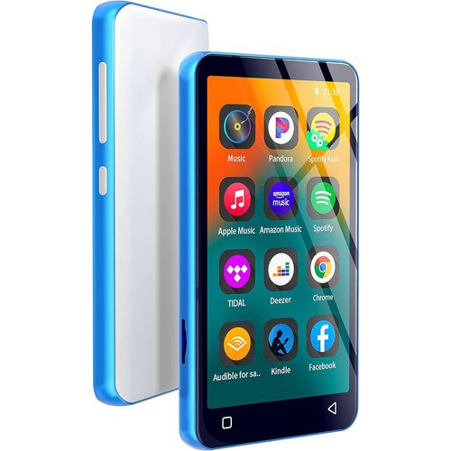 Lecteur MP3 de 4 pouce 80 Go avec Bluetooth et WiFi bleu