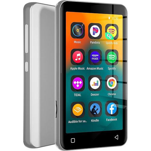 Lecteur MP3 de 4 pouce 80 Go avec Bluetooth et WiFi blanc