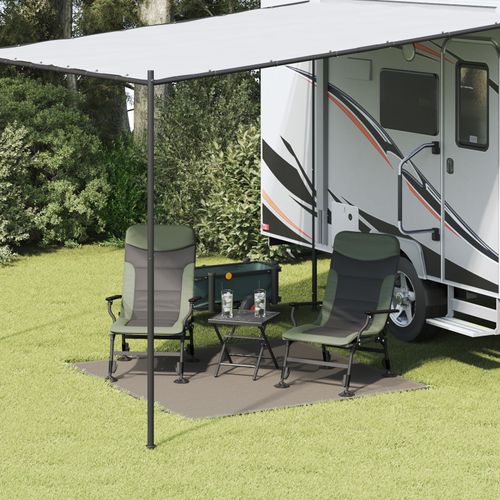 Vidaxl Accessoire De Tente Gris Clair Polyester 200 X 200 Cm Pliable