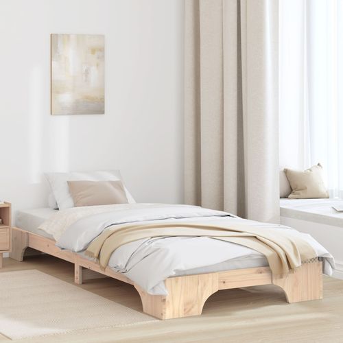 Vidaxl Cadre De Lit Naturel Bois De Pin 100 X 200 Cm Durable