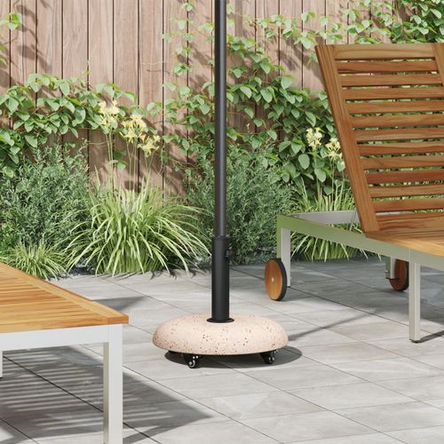 Vidaxl Base De Parasol Sur Roues Pour Poteaux De 37/42/52/58mm En Béton Jaune