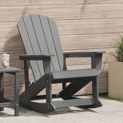 Vidaxl Fauteuil À Bascule Adirondack Gris Clair 73.5x92x90 Cm Hdpe