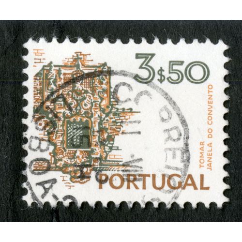 Timbre Oblitéré Portugal, Tomar Janela De Convento, 3s50