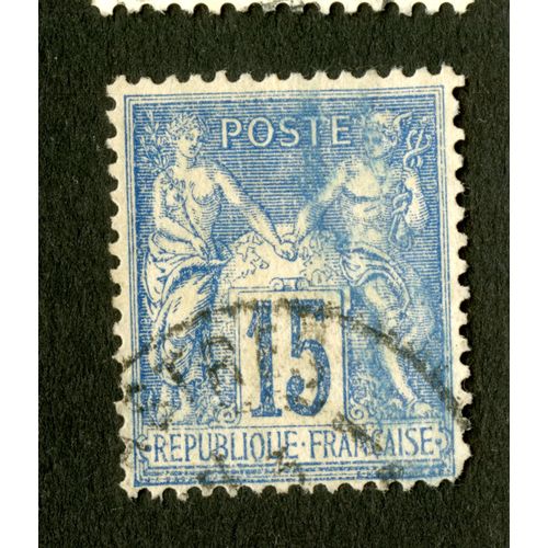Timbre Oblitéré République Française, Poste, 15