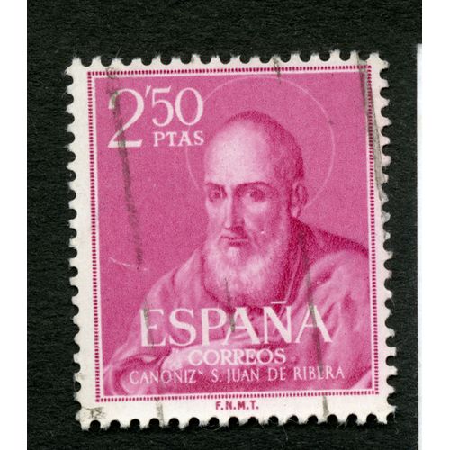 Timbre Oblitéré Espana, Correos, Canoniz S Juan De Ribera, 2.50 Ptas