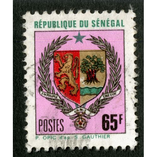 Timbre Oblitéré République Du Sénégal, Postes , 65 F