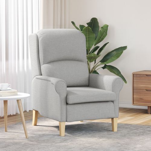 Vidaxl Fauteuil Moderne Gris Nuage Tissu En Polyester Moyen