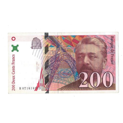 Billet De 200 Francs À L’ Effigie De Gustave Eiffel Imprimé En 1999