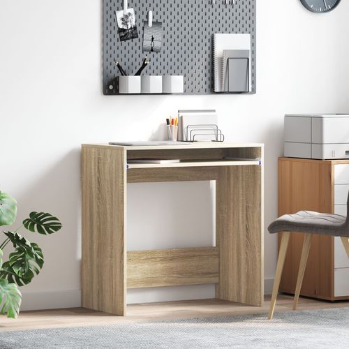 Vidaxl Bureau D'ordinateur Chêne Sonoma Bois D'ingénierie Compact
