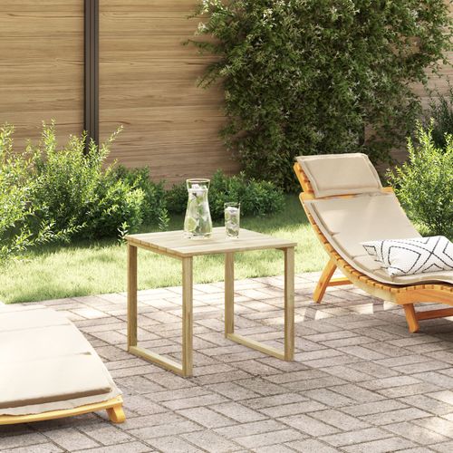Vidaxl Table De Bain De Soleil 50,5x50,5x46 Cm En Bois De Pin Imprégné