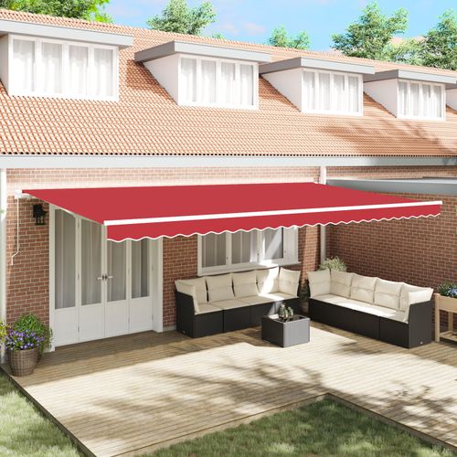Vidaxl Store Manuel Rétractable Rouge 600x300 Cm, Tissu De Rechange Pour Store Vidaxl 6x3 M Rouge