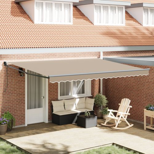 Vidaxl Store Rétractable Automatique Beige 450x300 Cm, Tissu De Remplacement Pour Store Vidaxl De 4.5x3 M Beige