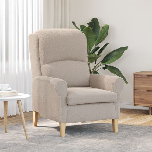 Vidaxl Fauteuil Ergonomique Gris Clair Polyester, Bois Standard