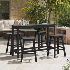 Tabourets De Bar Vidaxl 6 Pcs Hdpe Noir, Tabourets De Bar Vidaxl 2 Pcs Hdpe Noir