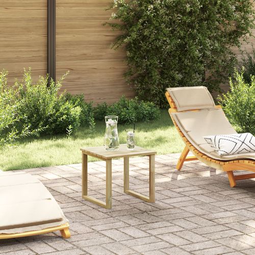 Vidaxl Table De Bain De Soleil 40x40x36 Cm En Bois De Pin Imprégné