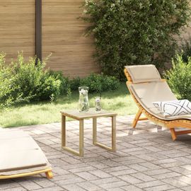 Vidaxl Table De Bain De Soleil 40x40x36 Cm En Bois De Pin Imprégné