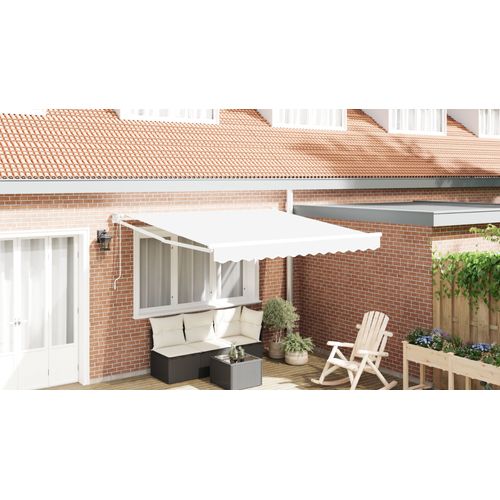 Vidaxl Auvent Automatique Rétractable Blanc 300x250 Cm, Tissu De Remplacement Pour Auvent Vidaxl 3x2,5 M Blanc