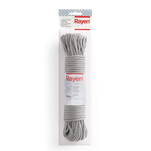 Rayen Corde à enfiler Corde en nylon Utilisation intErieure et extErieure AntidErapant 20 m de pose Gris