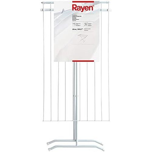 Rayen Corde à linge en acier Surface de pose de 10 m Corde à linge pliante Pour l'intErieur et l'extErieur 90 x 53,5 x 82 cm