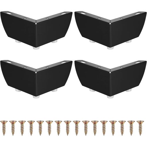 4 Pieces Furniture Legs,5.5 Cm Furniture Legs,Table Legs,Metal Cabinet Legs,Triangle Shaped Table Legs,Furniture Leg For Sofa Cupboards,Cupboards,Kitchen Cabinets,Black