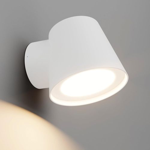 Asas-Led 12w Appliquemurale Extérieure/Intérieur,Moderne Applique Exterieur,Étanche Ip65 Éclairagemural,Lampemurale Aluminium+Pc,Pour Jardin Balcon Entrée,Blanche Chaude 3000k,Blanc