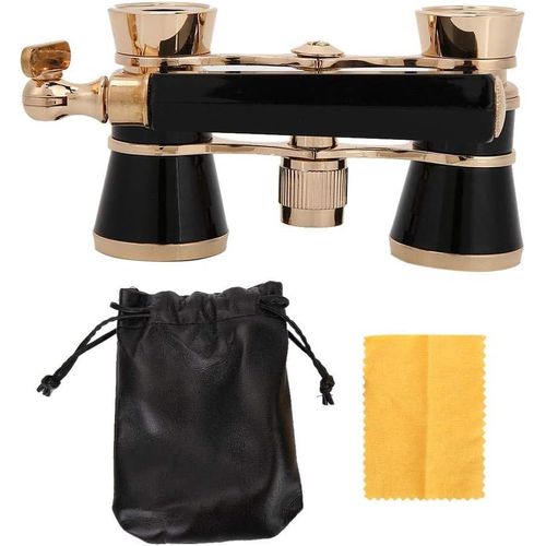 asas-Jumelles,Télescope Binoculaire De Théâtre D'Opéra Portable 3X25 Pour Femmes Filles Enfants(Noir)