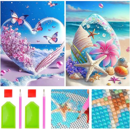 Asas-Kit De Peinture Diamant 5d,Broderie Diamant Complet Pour Adultes Et Enfants,Décorationmurale Fantaisie En Cristal 30x40cm
