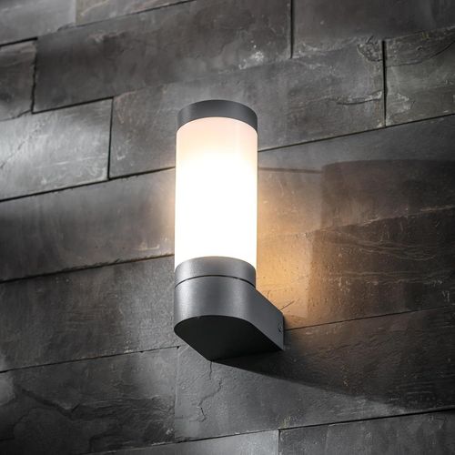 Asas-Appliquemurale Extérieure Éclairage Diffuseur Opale Gris Foncé Led Ip44 E27