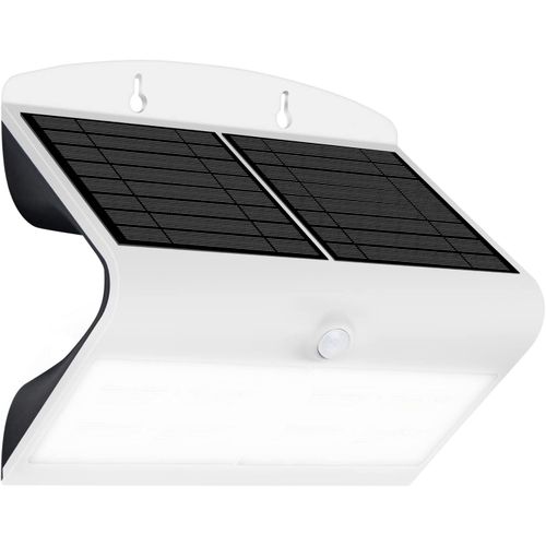 Asas-Appliquemural Solaire 800lm,Lampe Extérieur Étanche Avec Detécteur Demouvement,Éclairage Pour Jardin,Entrée-Blanc