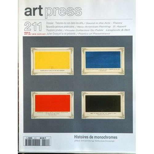 Art Press N° 211 Du 01/03/1996
