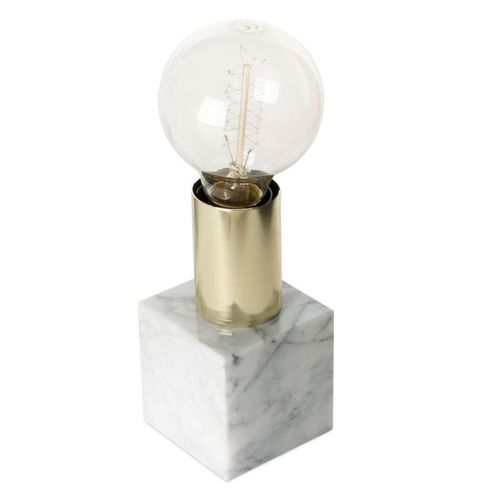 Paris Prix - Lampe À Poser En Marbre "Mr Lightning" 13cm Gris