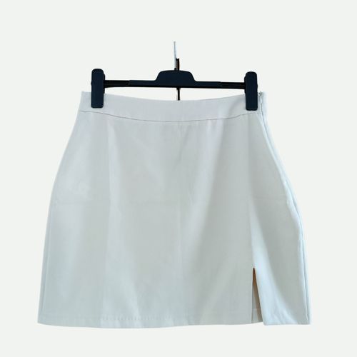 Jupe Creme Echancree. Jf Lefon. Polyester. Elasthanne. Taille 42