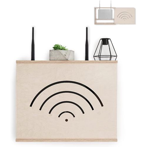 Asas-Armoire Routeur-Boîte De Rangement Pour Routeur-Cache-Routeur-Boîte Pour Routeur-Boîtemurale-Wallboxen-Étagère Wifi-Armoire Wifi-Fabriqué Dans L'ue (40x9,5x32)