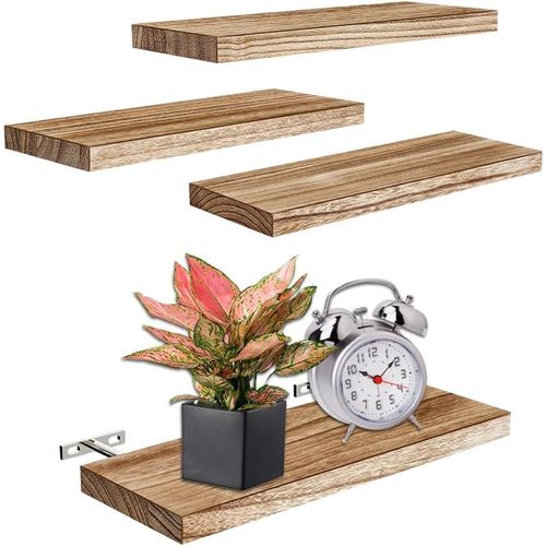 Asas-4 Pièces Etageremurale Bois 40cm,Etagere Rangementmurale Chambre,Floating Shelves Wood,Étagère Flottante,Etageremurale Suspendue,Etagere Decorative,Wall Shelves,Tablettemurale Longue