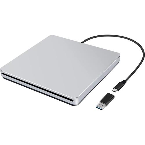 Lecteur CD DVD externe pour ordinateur portable/ordinateur de bureau, en  alliage d'aluminium, USB 3.0 de type C, lecteur CD/DVD portable, graveur  graveur lecteur optique compatible avec Windows : : Électronique
