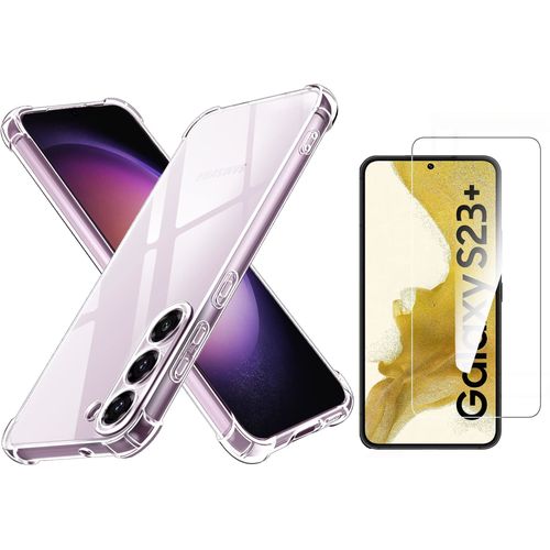 Coque Antichoc Pour Samsung Galaxy S23 Plus (6,6") Et Verre Trempé Film Protection Ecran Little Boutik®