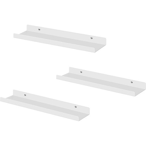 Asas-Étagèremurale,Lot De 3,Tablettemurale,Étagère Flottante,Étagère Suspendue Enmétal,Style Industriel,Pour Salon,Cuisine,Chambre,Blanc