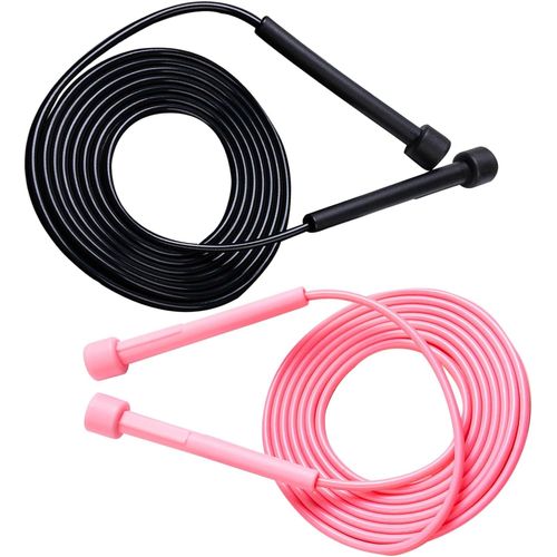 Asas-2 Pièces Corde A Sauter Sport Réglable,Corde À Sauter Pour Enfant Et Adulte,280cm/ 9ft,Cordes À Sauter Léger,Sport Jump Rope Pour L'entraînement Et Le Sport À Lamaison Et En Plein Air