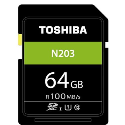 CARTE MEMOIRE SDXC Toshiba 64Go N203 CARTE SDXC UHS-I 100MB/s (THN-N203N0640A4)