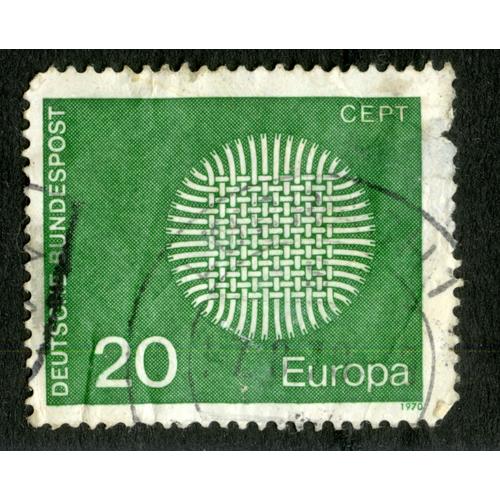 Timbre Oblitéré Deutsche Bundespost, Europa Cept, 20