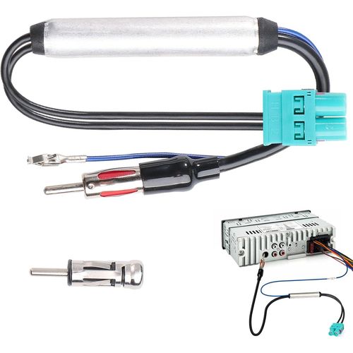 asas-Adaptateur Antenne Autoradio Adaptateur D'Antenne Radio Antenne Amplificateur De Signal Double Fiche Pour Véhicule Radio Stéréo Unité Récepteur
