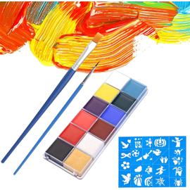 Peinture Visage, Peinture Corporelle pour Le Visage, Palette de Maquillage  pour Enfants, 8 Tatouage de Peinture à I'huile, Peinture pour le Visage