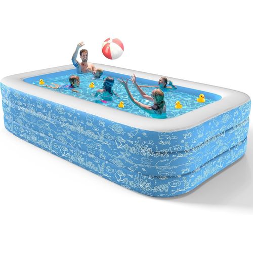 asas-Piscine Gonflable-300X165X56cm-Grande Piscine Gonflable Pour Enfants Et Adultes-Durable-Pour Les Loisirs Familiaux-Piscine Pour Enfants-Pour Le Jardin,La Cour Ou L'Intérieur